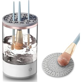 Sonnorel Máquina Limpiadora de Brochas de Maquillaje, Máquina Limpiadora de Brochas de Maquillaje Eléctrica, Herramienta Automática Usb para Múltiples Tamaños de Brocha de Maquillaje de Belleza
