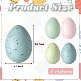 Brand: SiliFine Easter Speckled Eggs 2.4 in Plastic Pink, Blue, Yellow, Light Blue