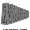 'Wooden Clothes Pegs' Rubber Stamp - Unmounted Design for Crafting