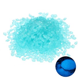 VIDSTW 250 g Luminous Stones Garden Luminous Stones Children's Glitter Stones Fluorescent Stones Decorative Stones Glitter Stones for Garden Aquarium Children's Room Balcony Decoration (Blue)