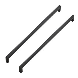 Ravinte 10 Pack Black Cabinet Pulls 18 Inch Square Kitchen Cabinet Handles Matte Black Kitchen Hardware for Drawer Pulls Drawer Handles Come with Screwdriver