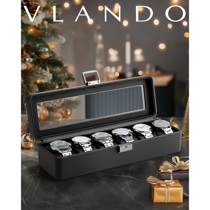 Vlando PU Watch Case, Men Storage Box, Accessory Case, Accessories,