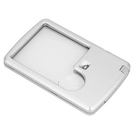 LED Pocket Magnifier Credit Card Size 3X 6X Illuminated Acrylic Magnifying Glass