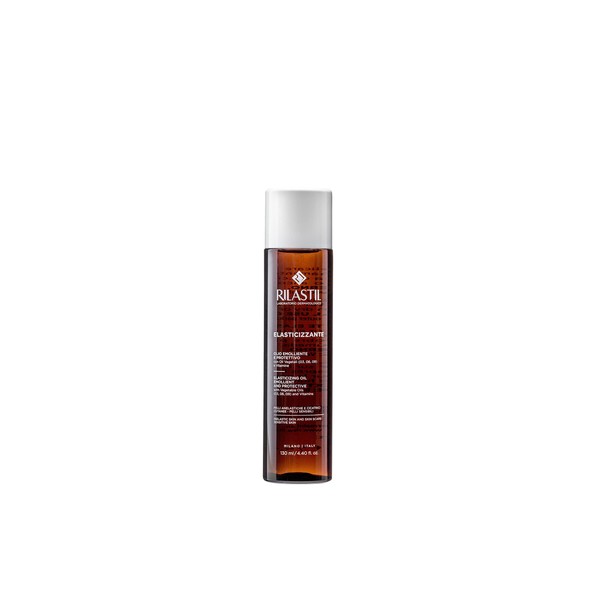 Rilastil Elasticizing Oil, erweichende, schützende und regenerierende Körperbehandlung, für unelastische Haut und Hautnarben, Packung mit 130 ml