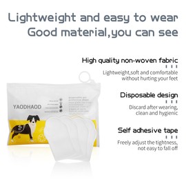 YAODHAOD Pet Booties for Dogs & Cats, Disposable Dog Shoes to Prevent Licking, Wound Recovery Boots Foot Covers for Injured Paw, Paw Protection,with Adjustable Straps (20PCS) (Small)