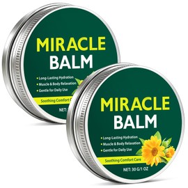 Miracle Massage Balm for Legs & Body, Soothing Care for Swollen Legs, Daily Discomfort & Muscle Tension, Arnica & Calendula Body Balm, Non-Greasy, Portable for Travel & Work (2 Pack)