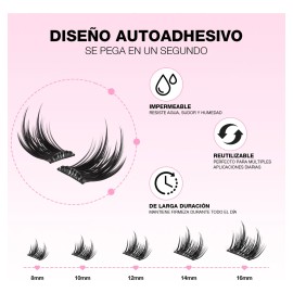 Wosheer Diy Pestañas Postizas Autoadhesivas Sin Pegamento