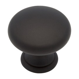 Builder’s Program Series, Zinc Die Cast Hollow Knobs 1-1/4" Dia., Flat Black Finish