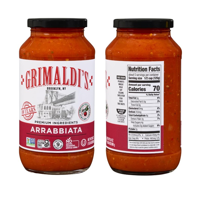 Grimaldi’s Variety Pasta Sauce 3-Pack | Non-GMO, Gluten-Free, Kosher, Nut-Free