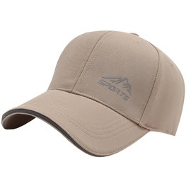One Limitation CP233 Plain Cap, English Characters, Mountains, Outdoor Hat, Sports, Running, Men's, Women's,, Khaki