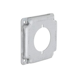 Hubbell-Raco 810C 30-50A Receptacle 2.141-Inch Diameter 4-Inch Square Exposed Work Cover , Gray