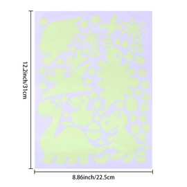 BENBO Dinosaur Wall Decals Glow in The Dark Dinosaur Fairytale Animals Wall Stickers DIY Bedroom Home Nursery Room Wall Mural Decor
