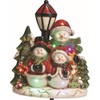 Transpac Dolomite 11.25 in. Multicolor Christmas Snowman Family LED Light-Up