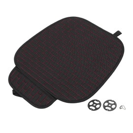 Partuto 1 STK. 48x58cm Universal Autositzkissen - für Autofahrten Sitzschutz Pad Abdeckung Anti-Rutsch - Flachs Schwarz Rot