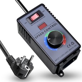 Speed Controller 230 V, Frequency Converter Voltage Regulator 230 V, AC 220 V 10 A Peak Power 4000 W, for Angle Grinders, Blowers, Hand Drills, Circular Saws