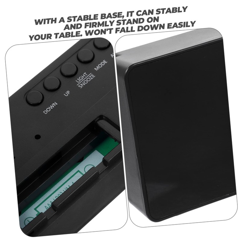 Mobestech Large LED Digital Alarm Clock for Bedroom Stylish Table