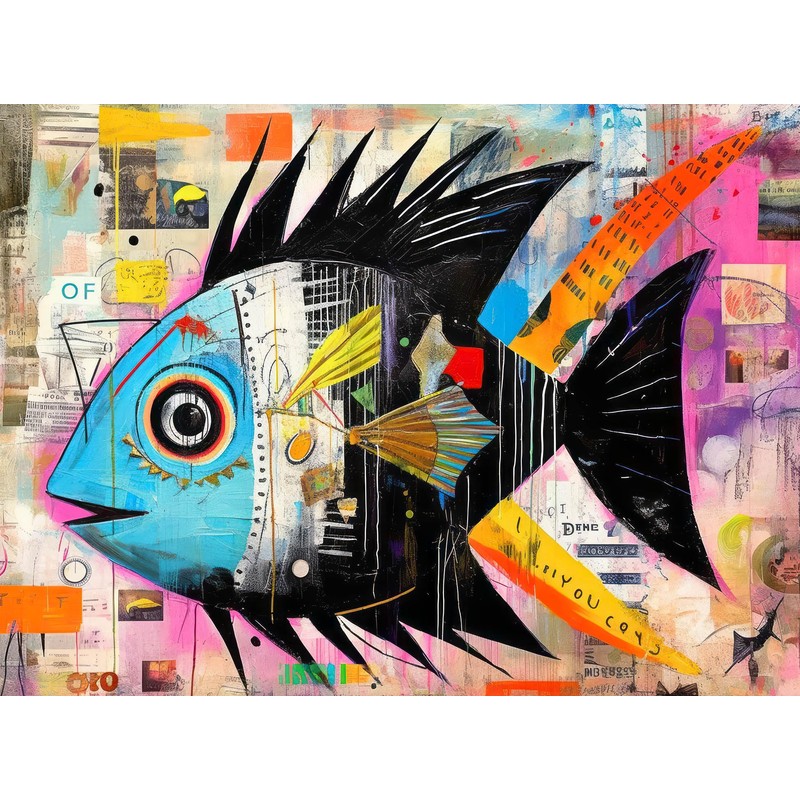 Cross & Glory - Angelfish Abstract - 1000 Piece Jigsaw