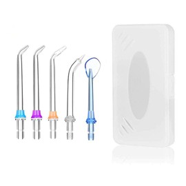 ANSWER Y&M Jet Tip for All Types of ANSWER Y&M Oral Irrigator (5 Tips and Case) (White)