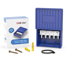 Dur-Line Multiswitch Type 4 in/1 out DiSEqC Switch 4/1 with Weatherproof