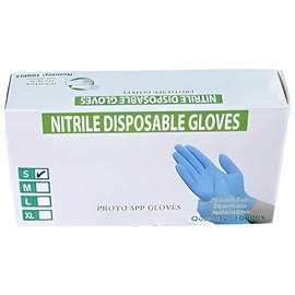 Sturdy Pack 4mil thick Disposable Nitrile Gloves- Powder & Latex Free- Non-Sterile Work Gloves-Textured Industrial &Household Gloves- Blue- Small Size - 100 Pcs