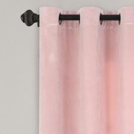 Lush Decor Prima Velvet Solid Light Filtering Window Curtain Panel Pair, 63" L x 38" W, Slateblue