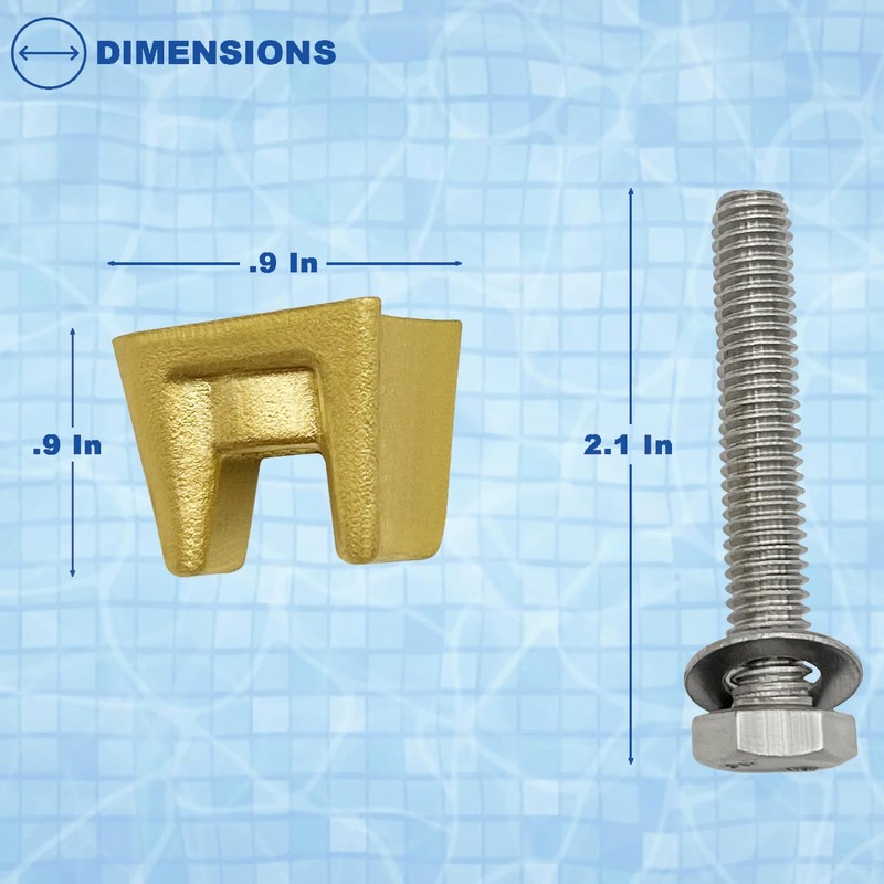 Poolzilla 1 Pack Bronze Wedge Assembly for 4" Rail Anchors