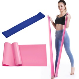 Set of 2 Fitness Band & Resistance Band - 20 lb Latex Resistance Bands for Full Body Training, Fitness Bands, Resistance Bands, Resistance Bands, Ideal for Beginners
