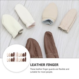 COHEALI 40 piezas de piel para dedal, protector de pulgar de piel, protector de dedos de fieltro