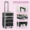Udorich Rolling Makeup Case for Travel, Large Storage with Lockable