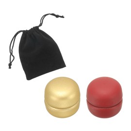 PATIKIL Hijab Magnetic Pins with Storage Bag, 1 Pair No-Snag Strongest Commercial Strength Buttons Multi-Use Pinless Magnetic Scarf Clip for Women Clothing Curtain, Red, Champagne