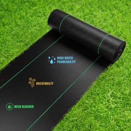 SEALTECH Premium 6 OZ Pro Garden Weed Barrier Landscape Fabric Heavy Duty, 6‘ X 50‘ Weed Barrier Fabric Durable, Lightweight, Eco-Friendly and Easy to Install.