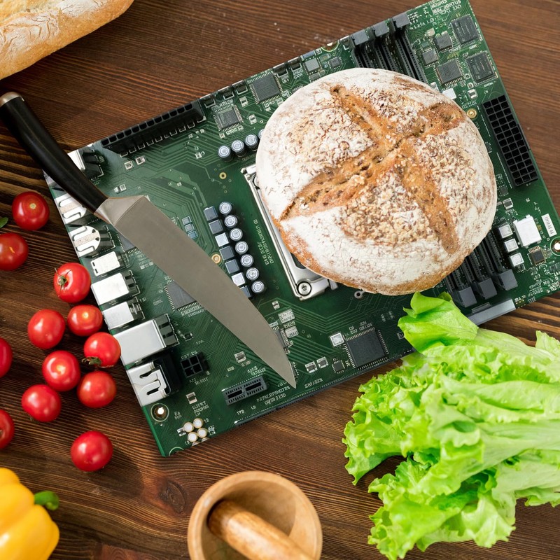Motherboard Motherboard Glass Chopping Board - Technological Design for Your