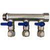 3 Loop Plumbing Manifold w/ 3/4" trunk & 1/2" pex
