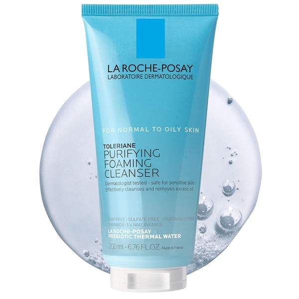 La Roche-Posay Toleriane Purifying Foaming Facial Cleanser, Face Wash for