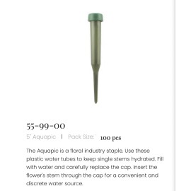 Syndicate Sale Aquapic 100 Pc Florist Floral Water Tube Pick 5 Inch PN# 55-99-00