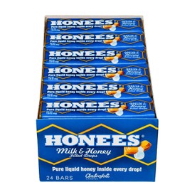 Ambrosoli Honees Milk & Honey Filled Drops, 1.50-Ounces Bars (Pack of 24), Set of 2