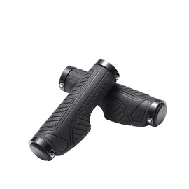 Mountain Bike Handlebar Grips, Ergonomic Design Dual Lock-on Non-Slip Rubber MTB Handlebar Grips for Outdoor Cycling (Black)