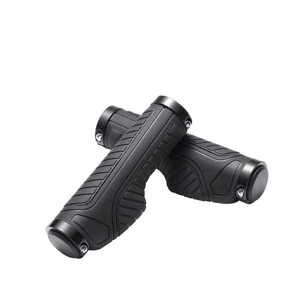 Mountain Bike Handlebar Grips, Ergonomic Design Dual Lock-on Non-Slip Rubber
