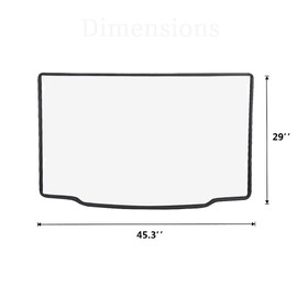 HJSIUTV Front Full Windshield Replacement for 2015-2021 Polaris Ranger Midsize 570 500 Crew EV ETX Scratch Resistant 1/4 Inch Thick PMMA Windscreen