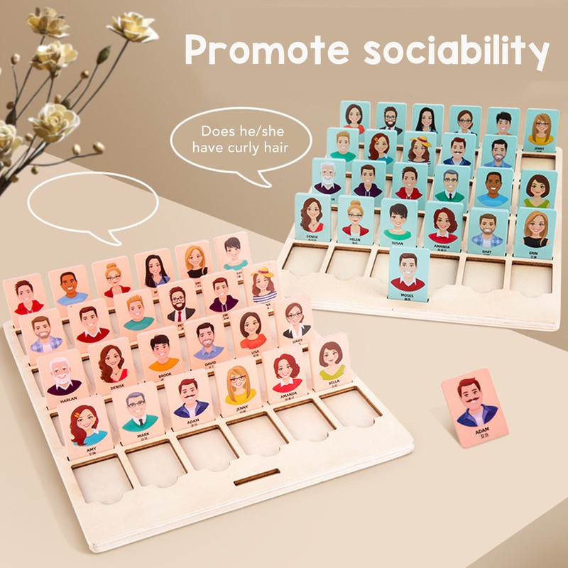 Guessing Game Toy Wooden Parent Child Interactive Logical Thinking Training