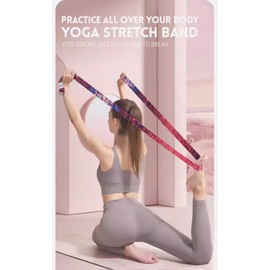 Aozora Yoga Strap for Stretching Yoga Bands Yoga Belt Pilates Straps with Extra Safe Adjustable D-Ring Buckle, 8 feet Non-Elastis Yoga Accessories for Pilates (Colorful triangle-1 pack)