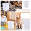 5 Gallon Square Bucket Pail with Lid, White Square Food