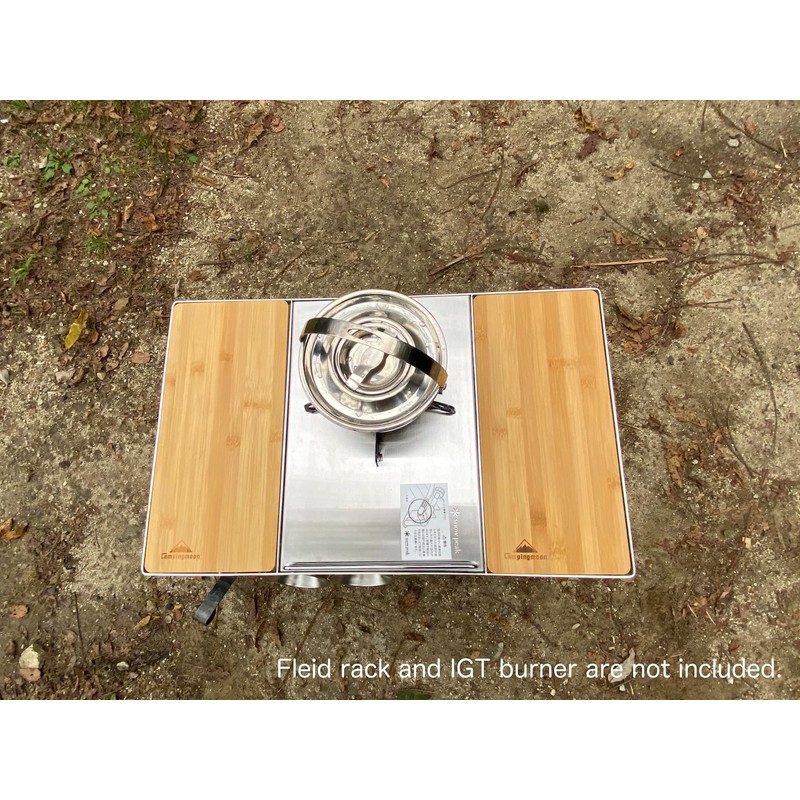 Campingmoon IGT Grill Table Stainless Steel w/Storage Bag w/o Removable