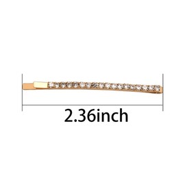 Gold Rhinestone Hair Clips Crystal Bobby Pins for Women's Hair Rhinestone Hair Pins Hairpin Small Metal Hair Clips Sparkly Hair Accessories for Women Girls Rhinestone Bobby Pins 8Pcs