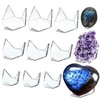 Hipiwe 12 Pcs Acrylic Triangle Display Holder - Display Easel