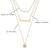 Disc Bar Pendant Necklace Pearl Choker Necklace Layered Gold Necklaces