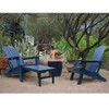 FUNBERRY Adjustable Folding Adirondack Chair with Retractable Ottoman, All Weather