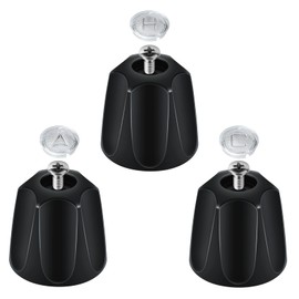 Metal 3 Piece Black Shower Knob Replacement, Compatible with Price Pfister Verve and Bathtub/Shower Faucet Handle, Include Hot and Cold/Diverter Shower Knob and 3 Screws (Matte Black)