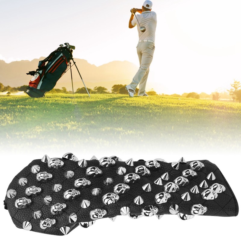 PU Waterproof Golf Putter Cover Club Protection Headcover Supplies Skull