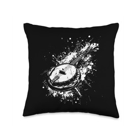 Banjo Streetart Throw Pillow